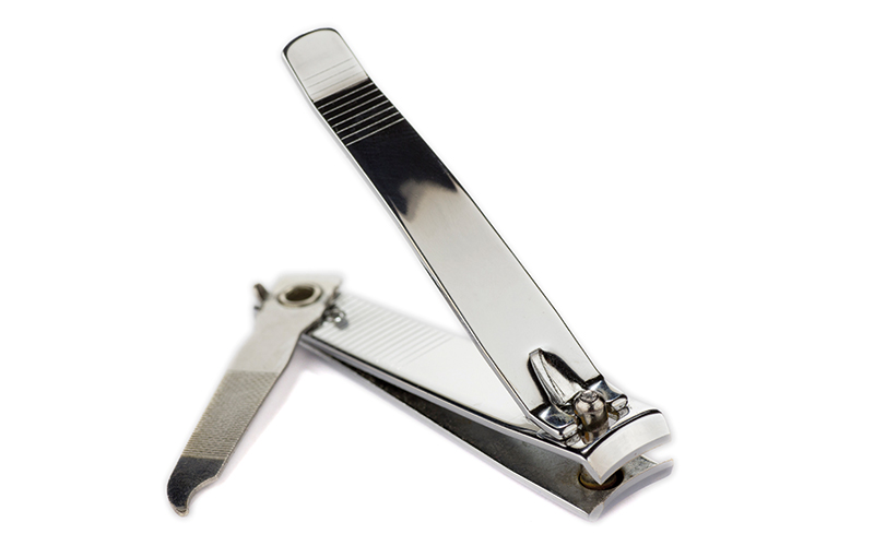 steel nail clippers on a white background- CREDIT-istock-490758836.jpg